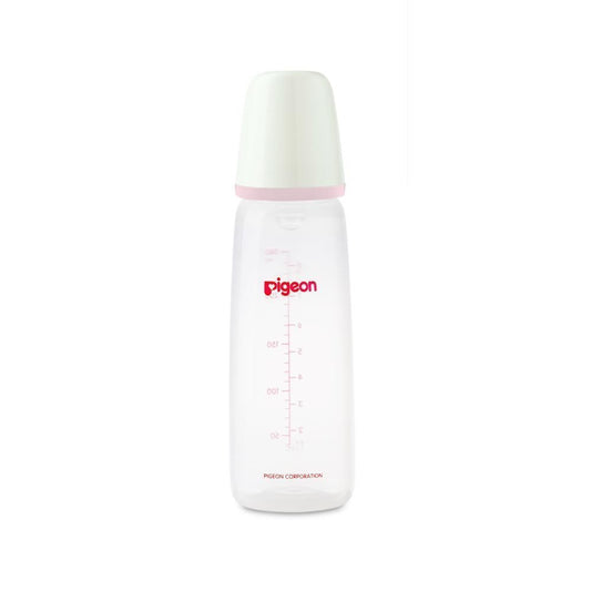 Pigeon Plastic White & Yellow 200ml Medium Flow Plastic Feeding Bottle, 1 Piece