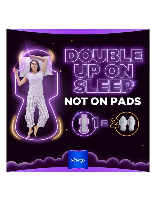 Always DreamZzz Clean & Dry Maxi Thick Night Heavy Pads with Wings, 7 Pieces - Makkah Pharmacy