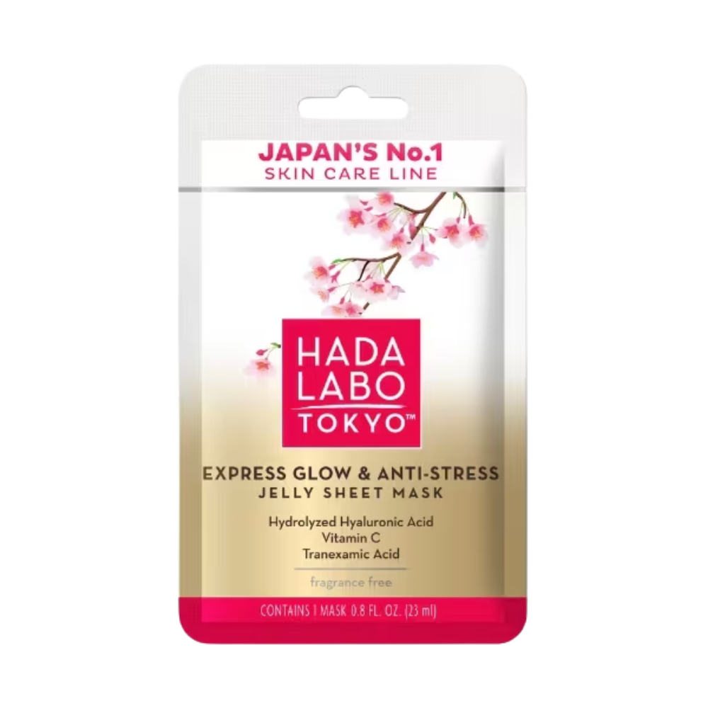 Hada Labo Tokyo Express Glow & Anti Stress Jelly Sheet Mask 1pc