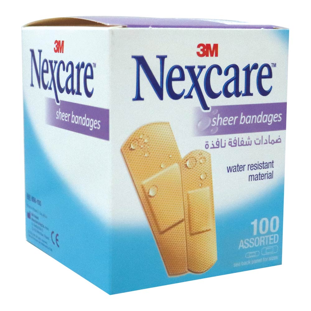 3M Nexcare Sheer Assorted Bandages 100'S