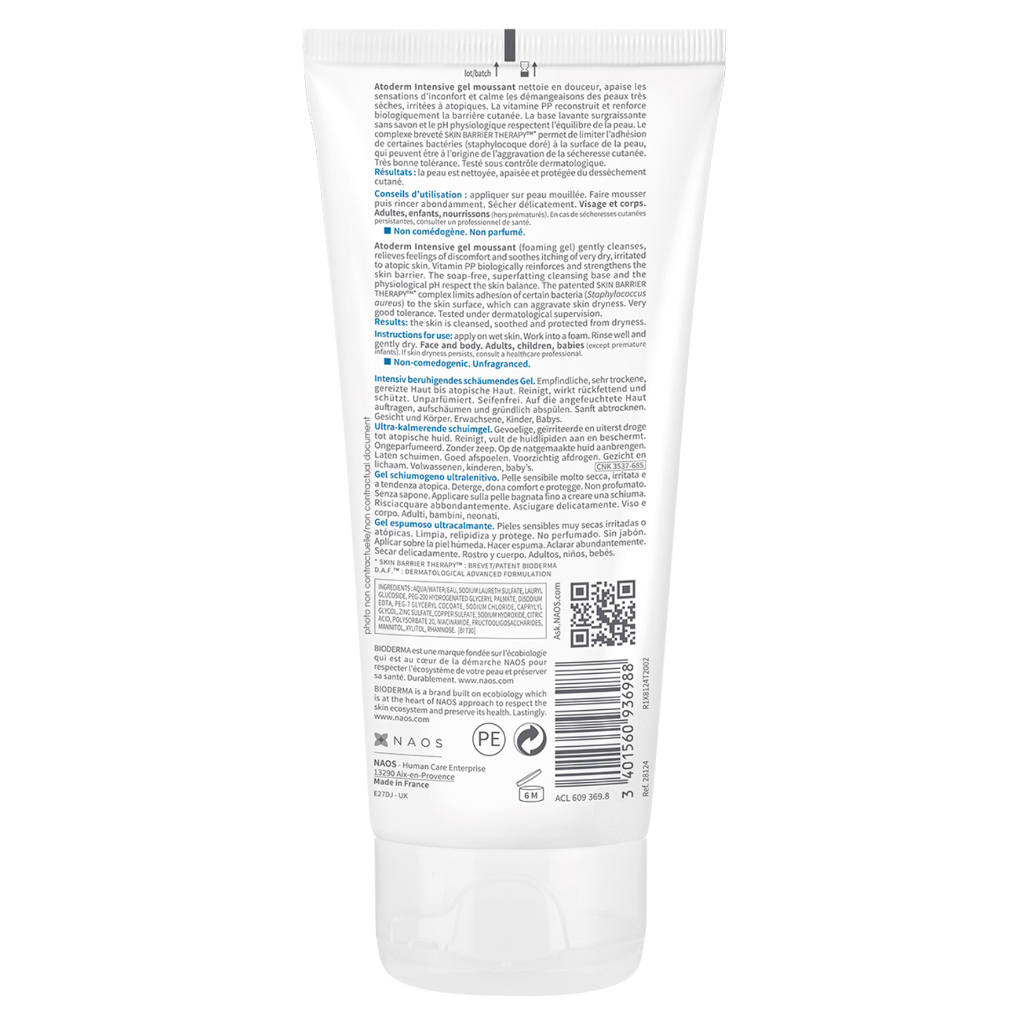 Bioderma Atoderm Intensive Gel Moussant 200Ml
