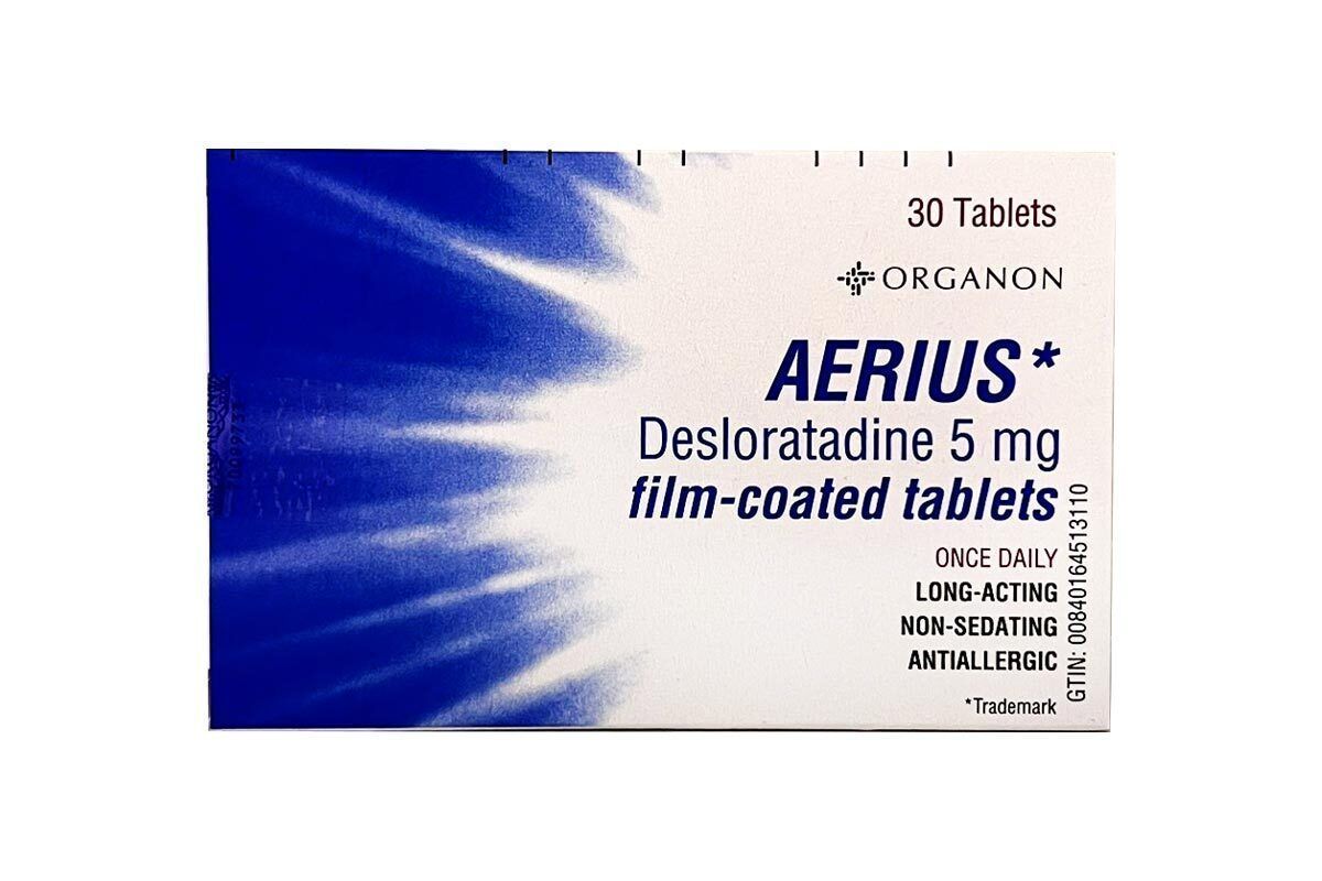 Aerius Desloratadine 5mg Tablets, 30 Pieces