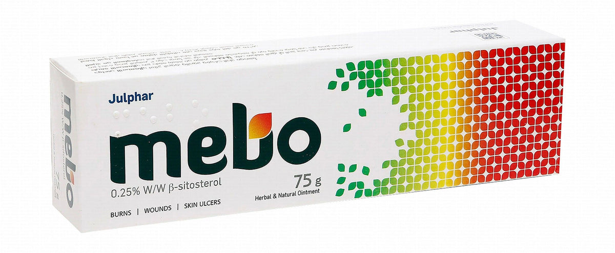 MEBO 0.25% Beta-Sitosterol Herbal & Natural Ointment for Burns, Wounds & Skin Ulcers, 75g - Makkah Pharmacy