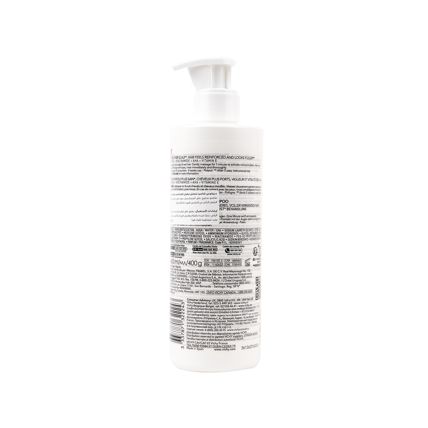 Vichy Dercos Energy + Stimulating and Anti Hair Loss Shampoo with Aminexil, 400ml - Makkah Pharmacy