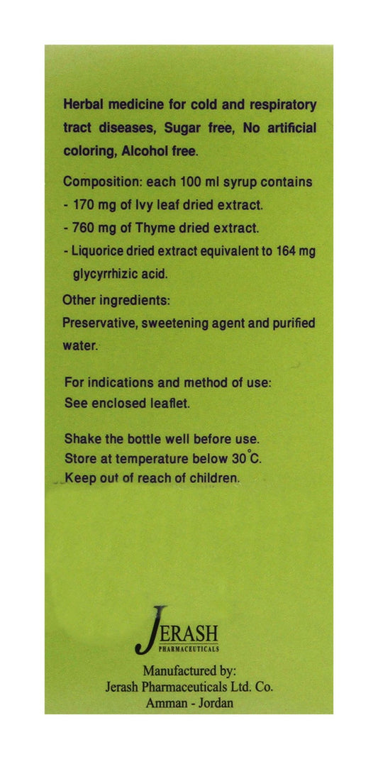 Dilamuc Syrup with Herbal Extracts for Cold Relief, 100ml - Makkah Pharmacy