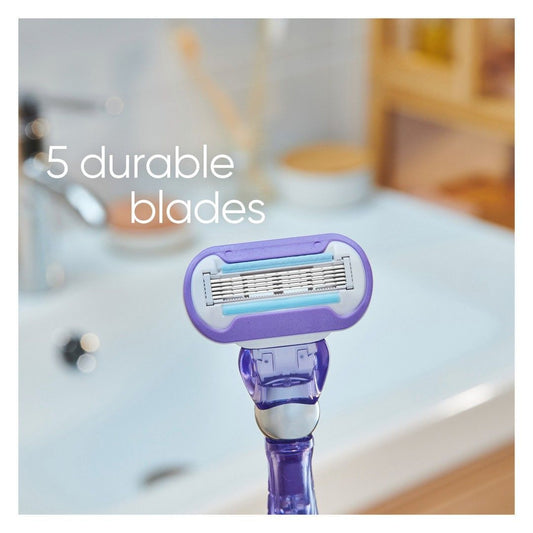 Gillette Venus Deluxe Smooth Swirl 5-Blade Razor with 2 Refills, 1 Pack - Makkah Pharmacy
