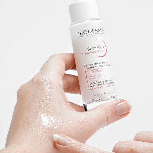 Bioderma Sensibio Defensive Non-Greasy Soothing & Moisturising Face Serum with Hyaluronic Acid for Sensitive & Sensitised Skin, 30ml - Makkah Pharmacy