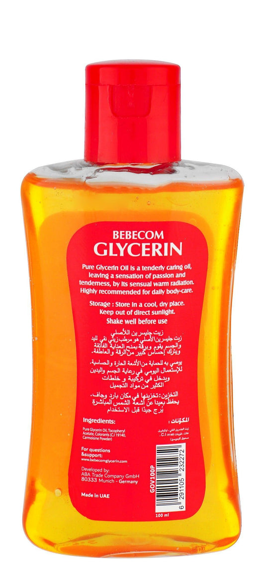 Bebecom Pure Glycerin Oil with Vitamin E for Normal & Dry Skin, 100ml - Makkah Pharmacy