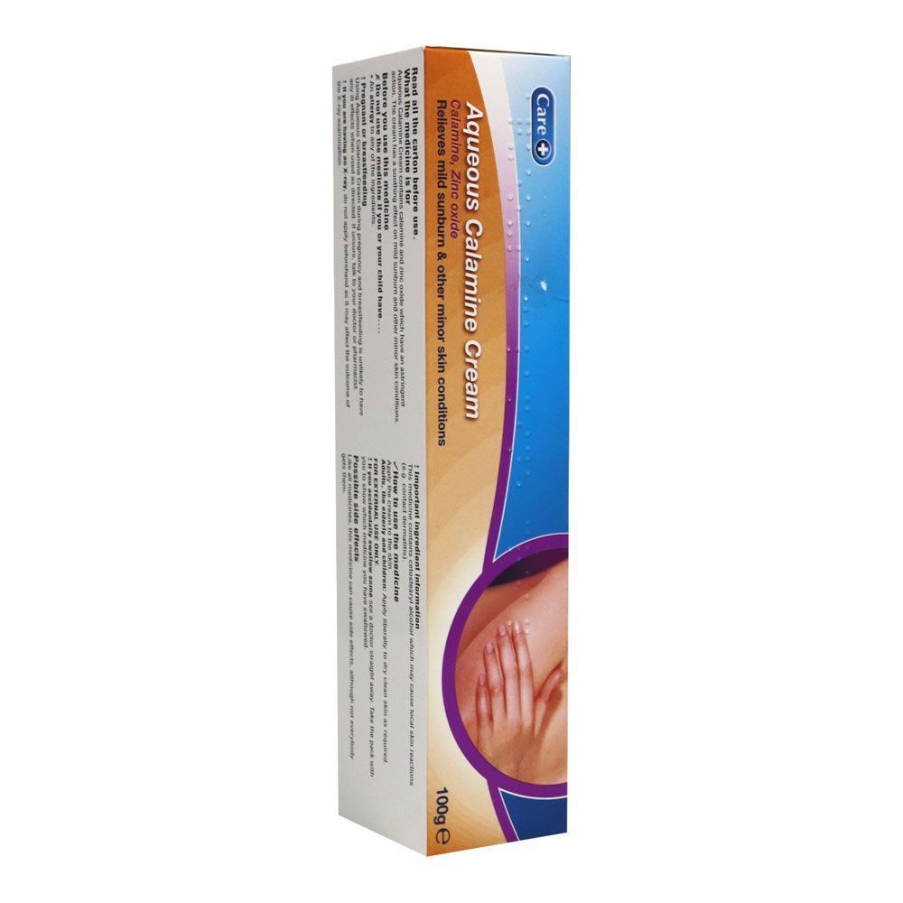 Care Plus Aqueous Calamine Cream, 100g - Makkah Pharmacy