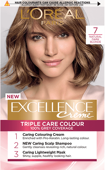 LOreal Paris Excellence Creme Permanent Hair Color, 7 Natural Dark Blonde
