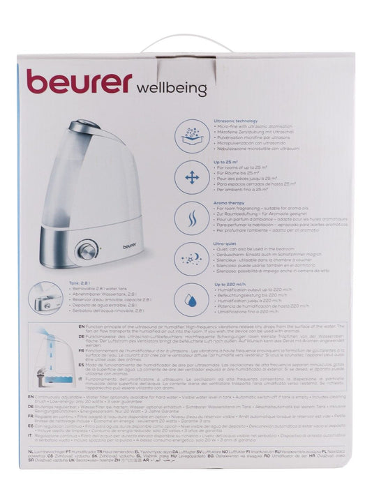 Beurer Wellbeing Ultrasonic Air Humidifier - LB 44, 1 Piece - Makkah Pharmacy