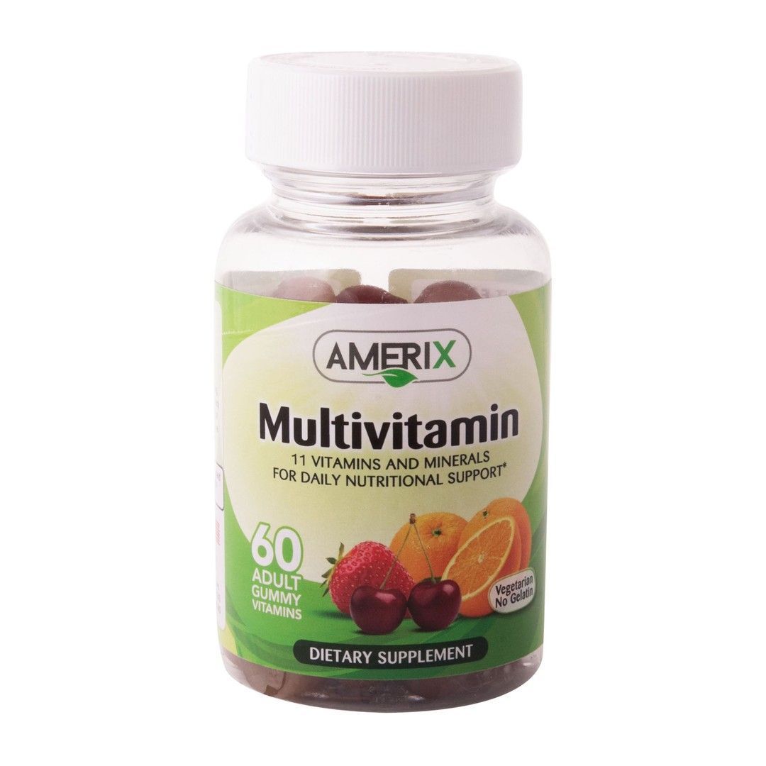 Amerix Multivitamin & Mineral Gummy Supplements Fruit Flavor, 60 Pieces - Makkah Pharmacy