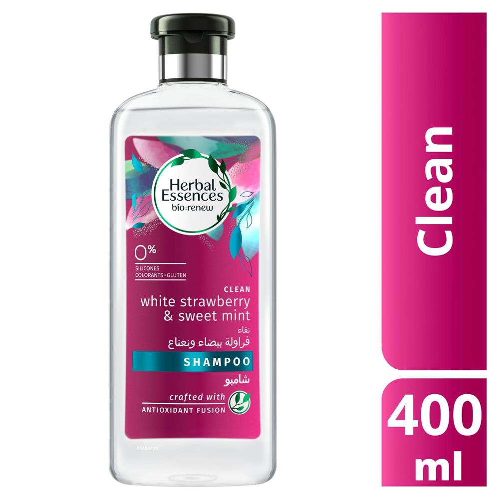 Herbal Essences Bio Renew Clean White Strawberry & Sweet Mint Shampoo 400Ml