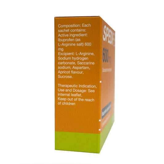 Spedifen 600Mg Granules For Oral Solution Ibuprofen Arginine Salt 12 Sachets