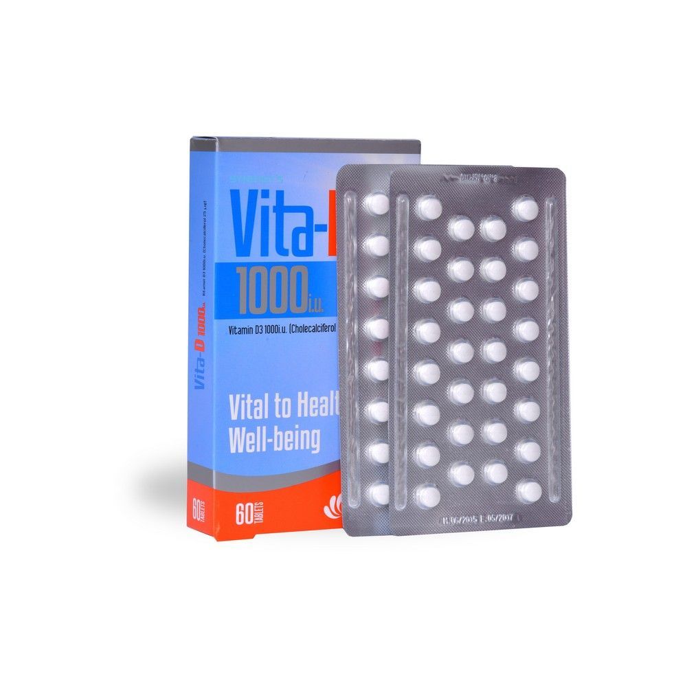 Synergy Pharma Vita D Vitamin D3 1000Iu Tablets 60 Pieces - Makkah Pharmacy