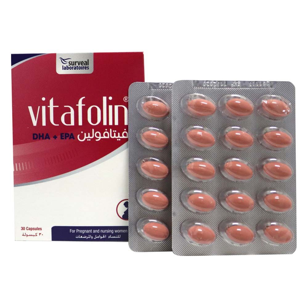 Vitafolin dha+epa cap 30s - Makkah Pharmacy