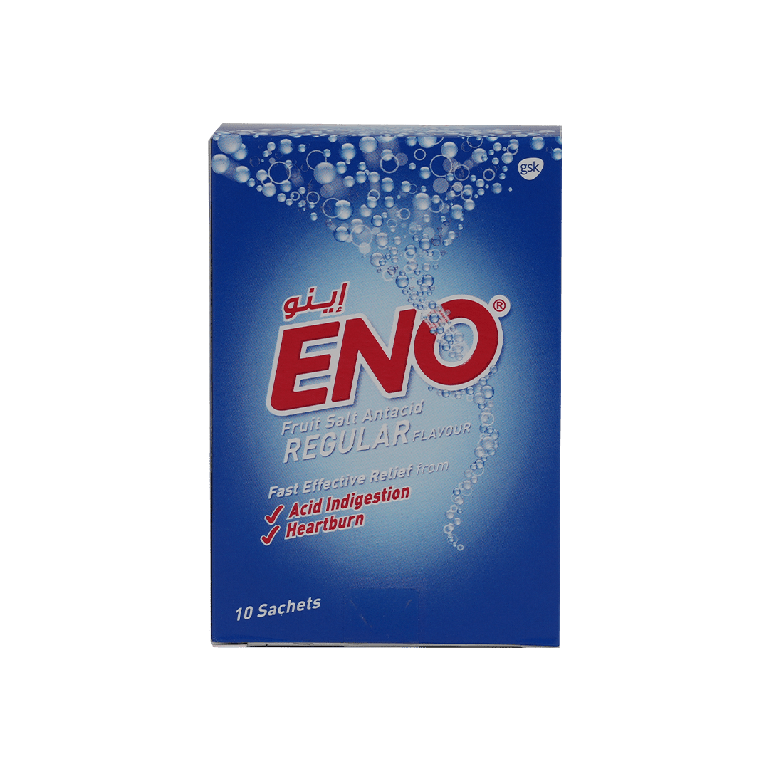 Eno Fruit Salt Antacid Regular Flavour 10 Sachets - Makkah Pharmacy