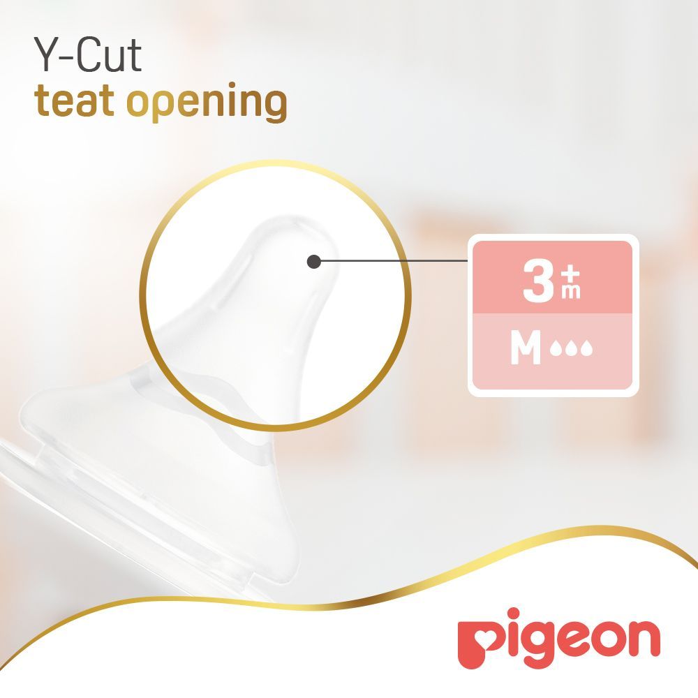 Pigeon Softouch Medium Anti-Colic Y-Cut Nipples (3+ Months), 2 Pieces - Makkah Pharmacy