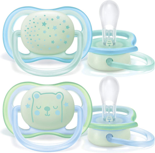 Philips Avent Ultra Air Night Time Boy Them Pacifier, 0-6m - Makkah Pharmacy