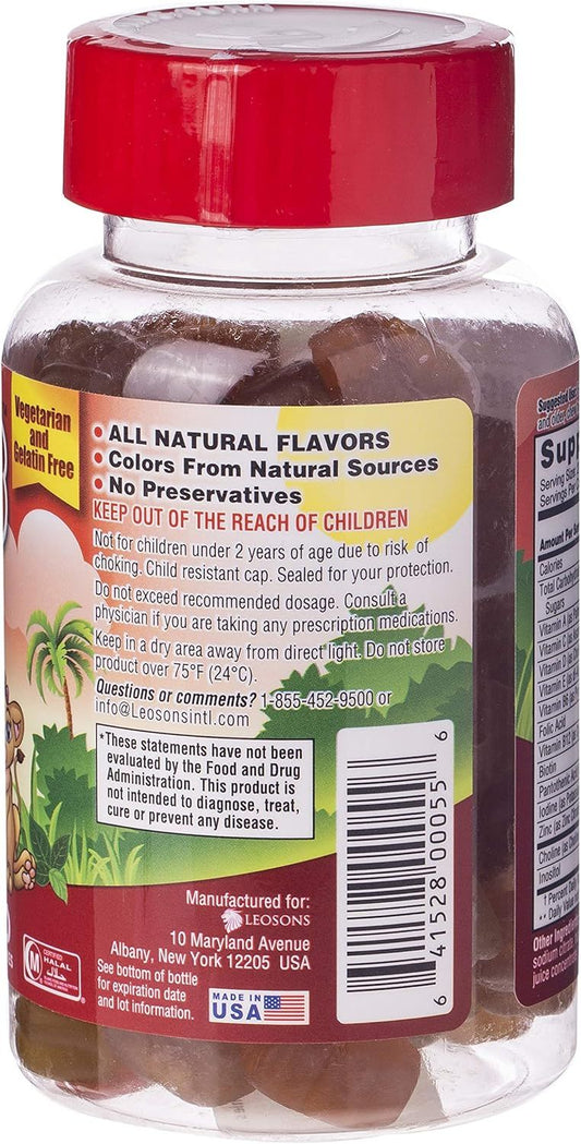 Leona’s Multivitamin Gummy Supplements Assorted Fruit Flavors for Children, 60 Pieces - Makkah Pharmacy