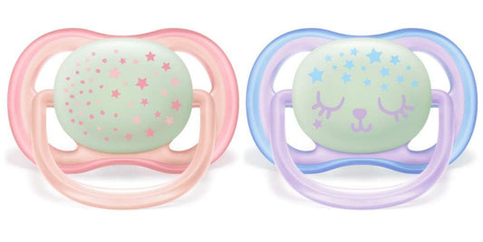 Philips Avent Ultra Air Night Time Girl Them Pacifier, 0-6m - Makkah Pharmacy
