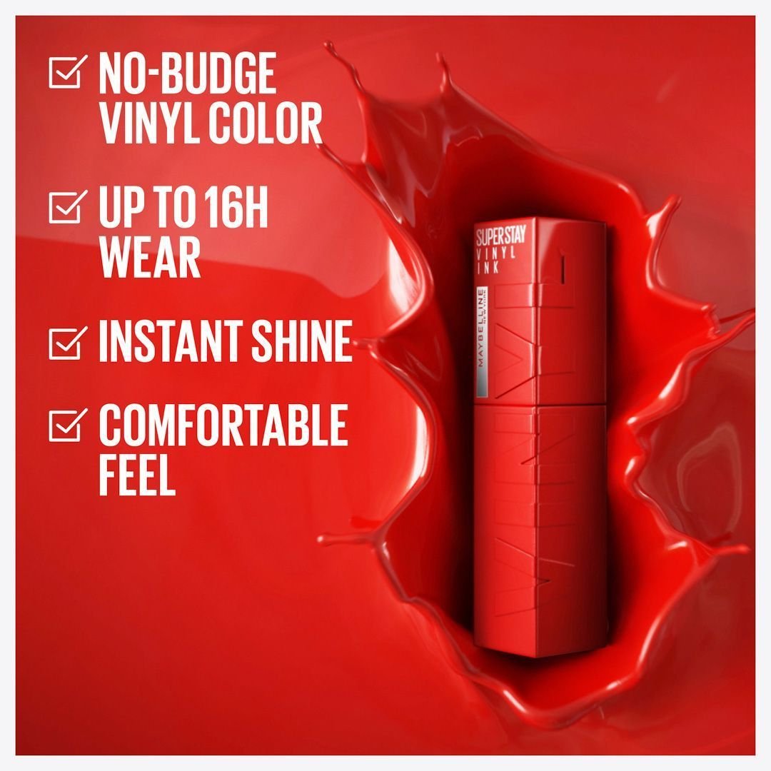Maybelline Super Stay Vinyl Ink Liquid Lipstick Witty 40, 1 Piece - Makkah Pharmacy