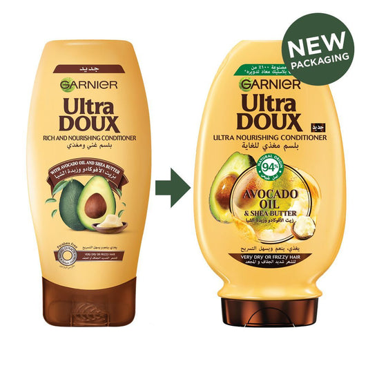 Garnier Ultra Doux Avocado Oil & Shea Butter Nourishing Conditioner, 400ml - Makkah Pharmacy