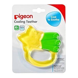 Pigeon Green & Yellow Cooling Teether for Babies (4+ Months), 1 Piece