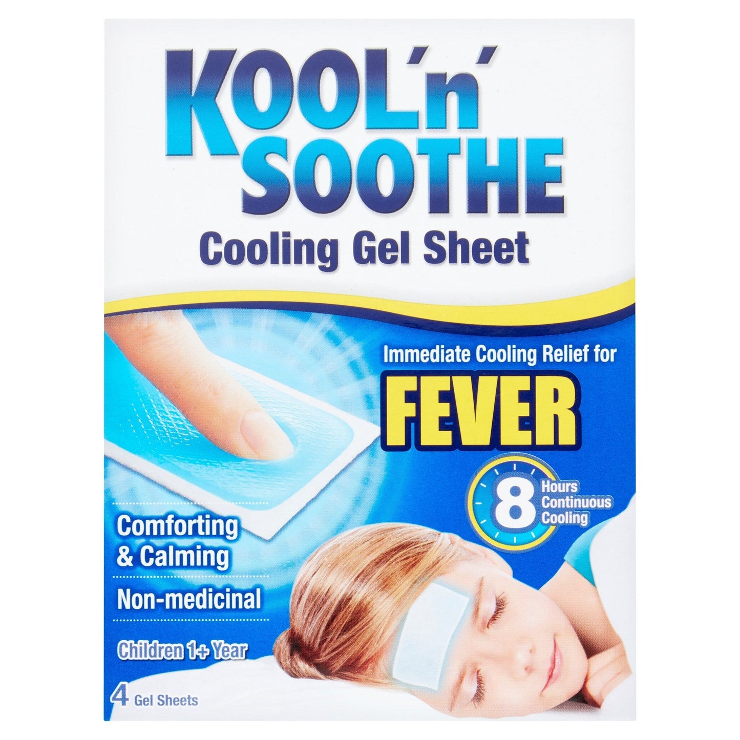 Kool 'n' Soothe Fever Relief Cooling Gel Sheets for Children, 4 Pieces - Makkah Pharmacy