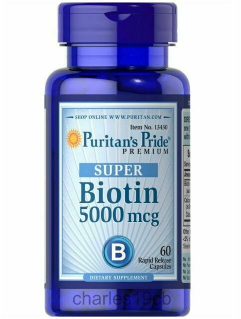 Puritans Pride 5000mcg Biotin Supplement - gluten free, sugar free, wheat free - Makkah Pharmacy