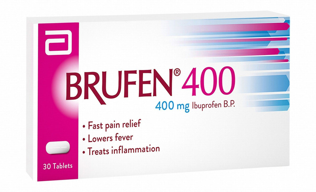 Brufen 400mg Ibuprofen BP for Pain Relief & Inflammation, 30 Tablets