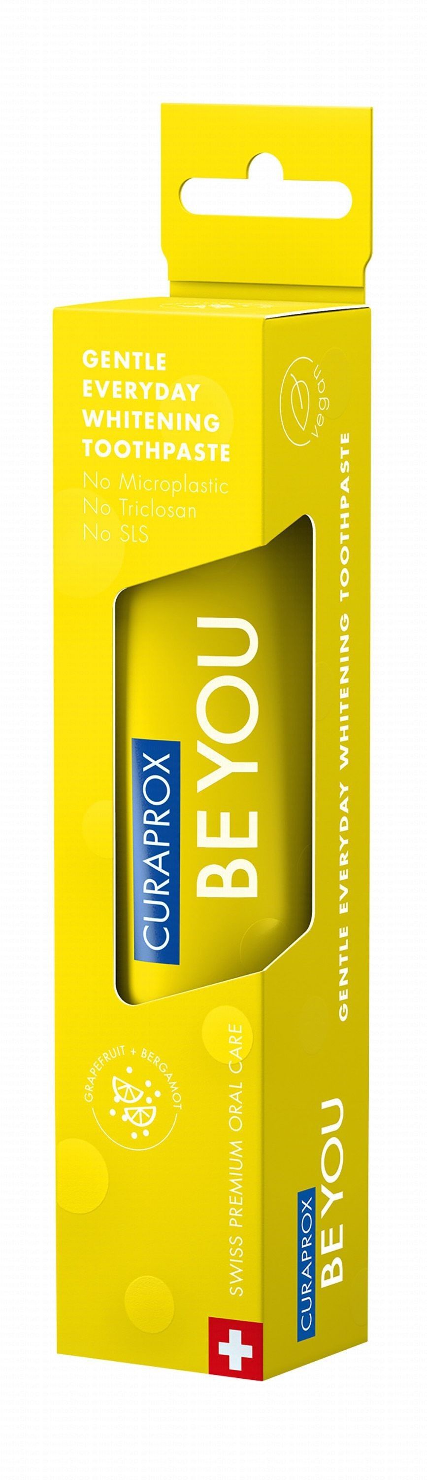 Curaprox Be You Yellow Whitening Toothpaste Grapefruit & Bergamot Flavor, 60ml - Makkah Pharmacy