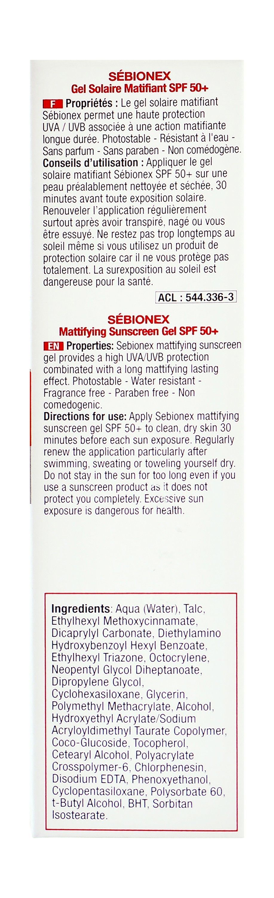 ACM Sebionex Mattifying Sunscreen for Imperfect & Oily Skin SPF50+ , 40ml - Makkah Pharmacy