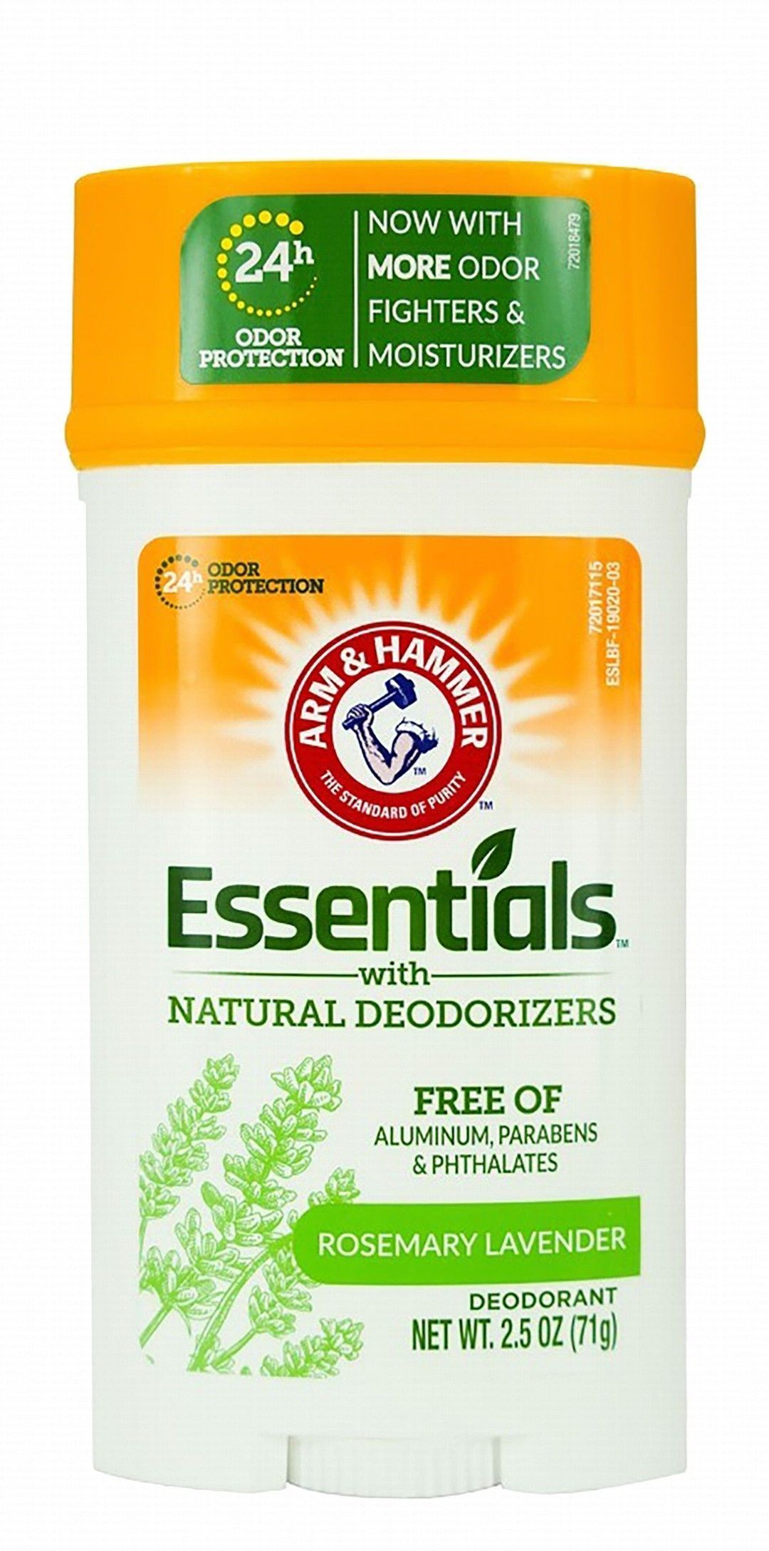 Arm & Hammer Essentials 24H Deodorant Stick Rosemary & Lavender Scent, 71g