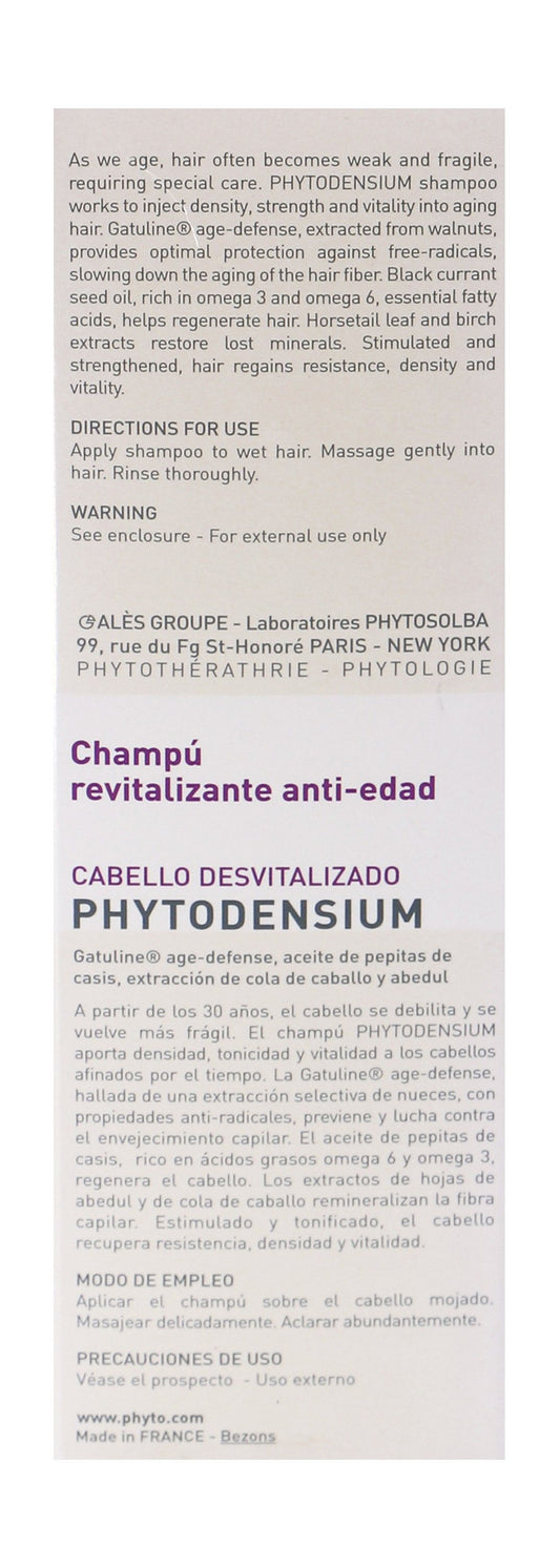Phyto Paris Phytodensium Age-Defying Shampoo for Lifeless Hair, 200ml