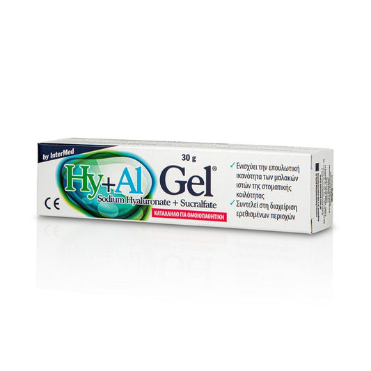 Hy+Al Oral Gel with Sodium Hyaluronate & Sucralfate for Soft Tissue Healing, 30g - Makkah Pharmacy