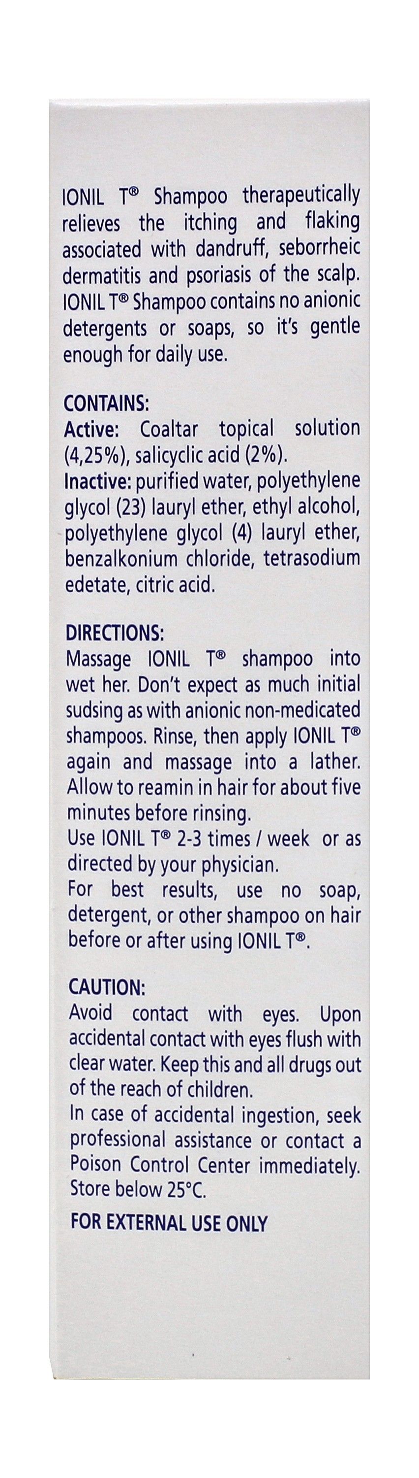 Ionil T Therapeutic Shampoo with Coal Tar & Salicyclic Acid, 200ml - Makkah Pharmacy