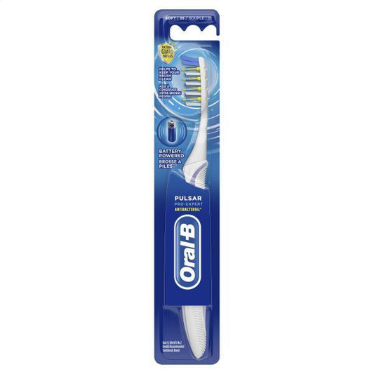 Oral-B Pro-Expert Pulsar Battery Powered Medium Toothbrush, 1 Piece - Makkah Pharmacy