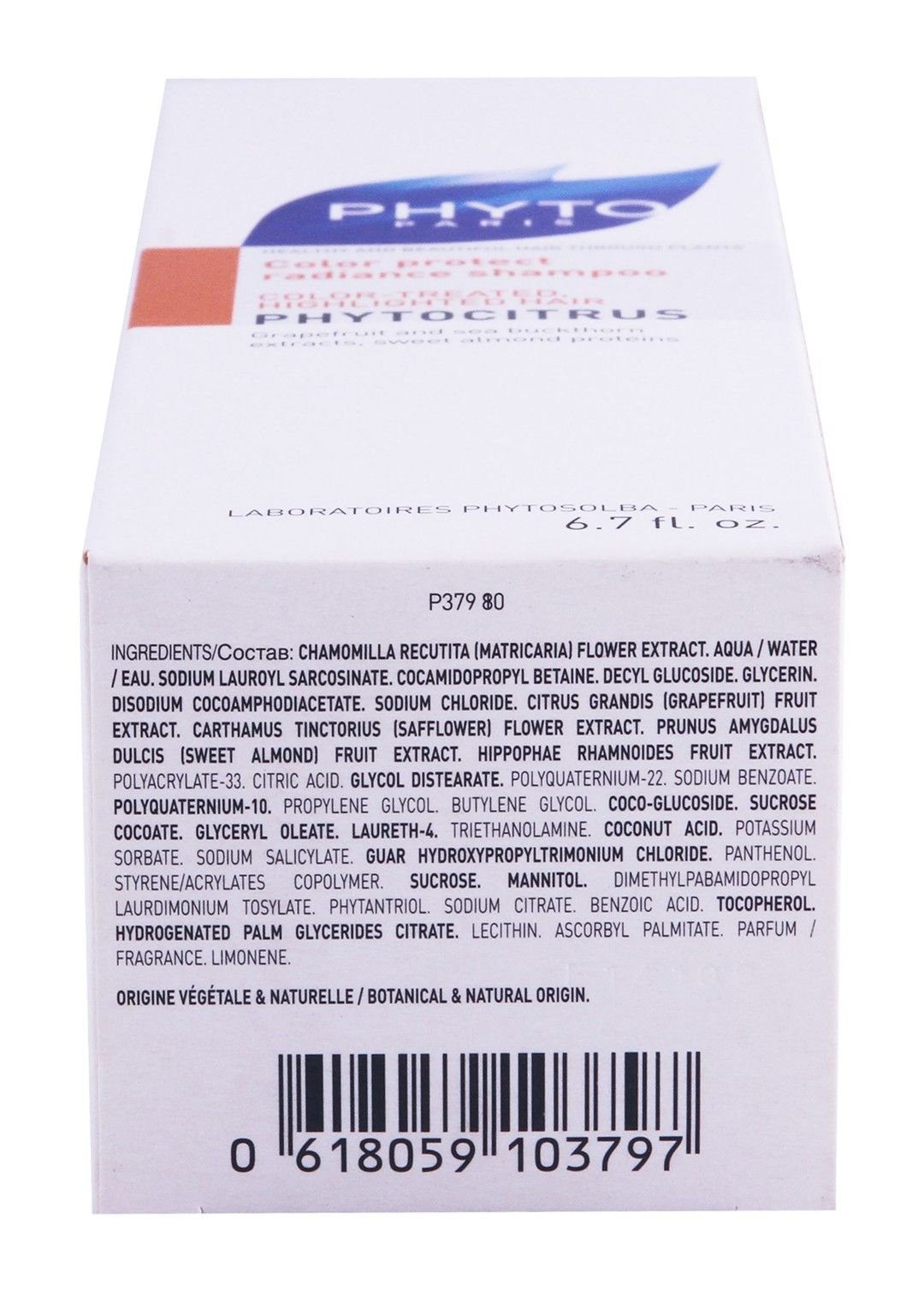 Phyto Paris Phytocitrus Radiance Shampoo for Color-Treated & Highlighted Hair, 200ml