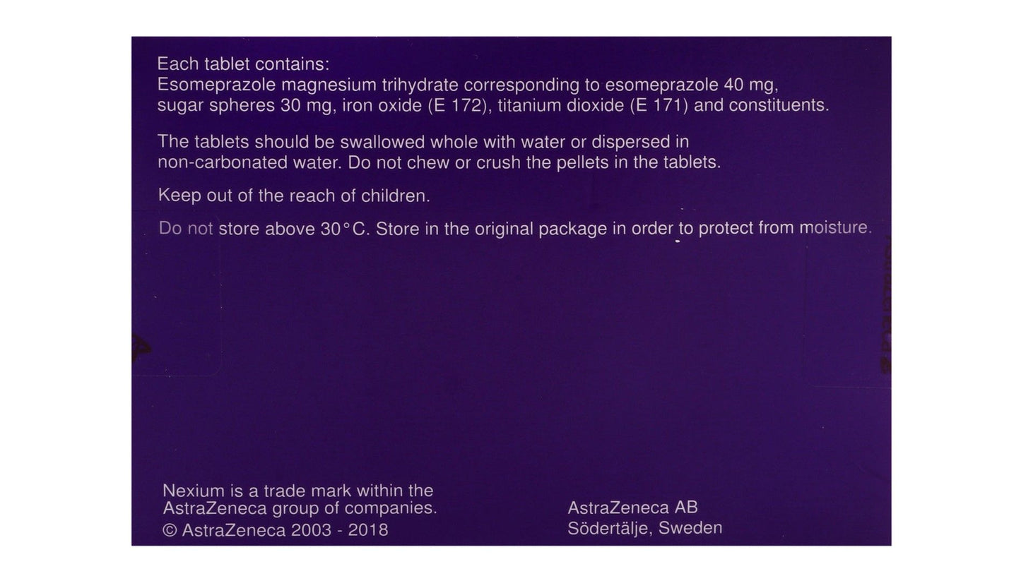 Nexium 40mg Esomeprazole, 14 Tablets