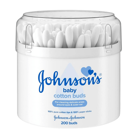 Johnson's Baby Cotton Swabs, 200 Pieces - Makkah Pharmacy