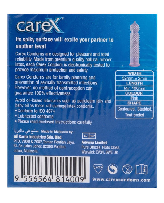 Carex Condoms Super Studded 3s - Makkah Pharmacy