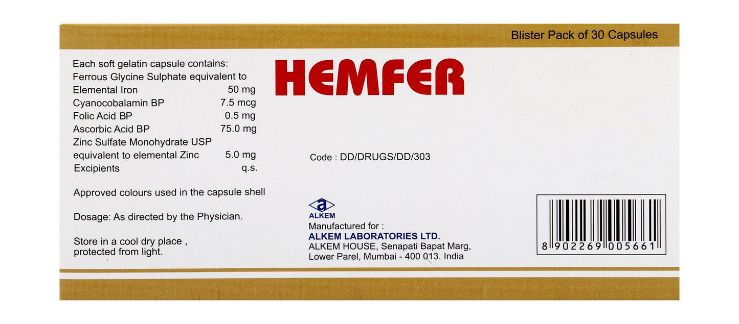 Hemfer Haematinic Supplement - Makkah Pharmacy