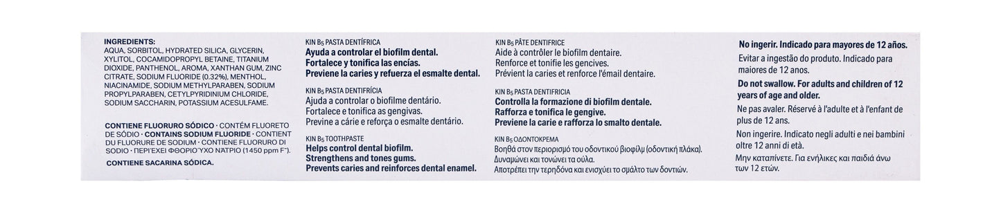 Kin B5 Toothpaste Gel, 125ml - Makkah Pharmacy