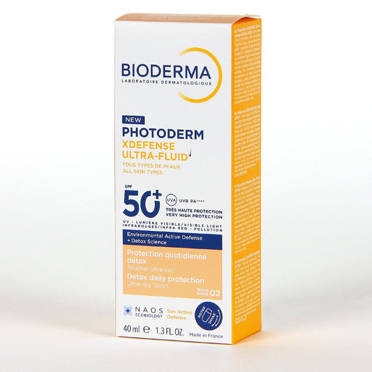 Bioderma Photoderm Xdefense Tinted Ultra Fluid Spf 50+ Sunscreen Lotion - 02, 40ml - Makkah Pharmacy