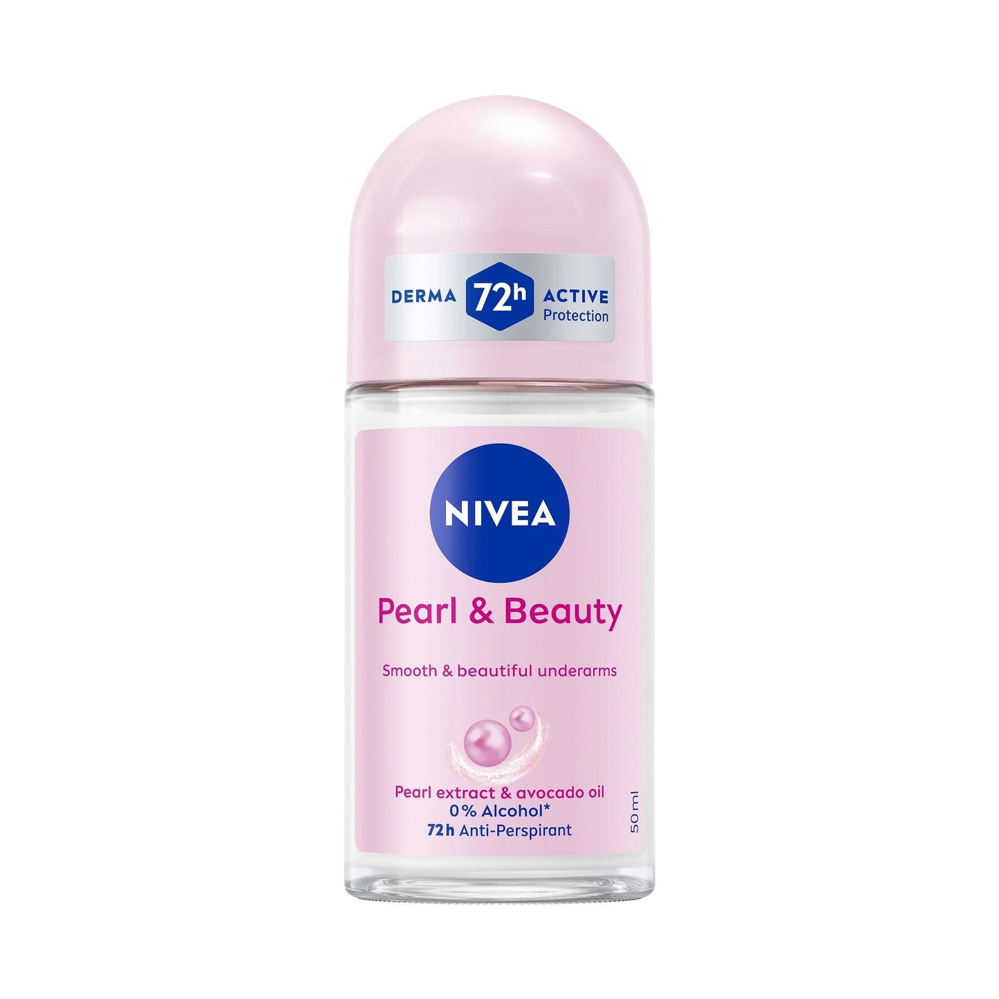 NIVEA Pearl & Beauty Antiperspirant Roll-On Deodorant for Women, 50ml - Makkah Pharmacy
