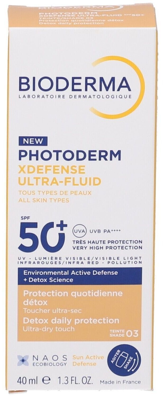 Bioderma Photoderm Xdefense Tinted Ultra Fluid Spf 50+ Sunscreen Lotion - 03, 40ml - Makkah Pharmacy