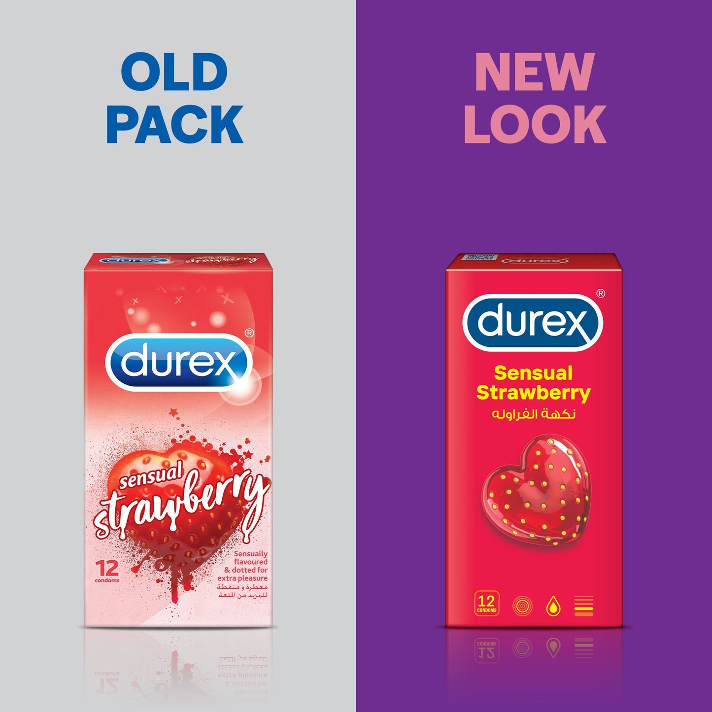 Durex Sensual Strawberry Condoms, 12 Pieces - Makkah Pharmacy