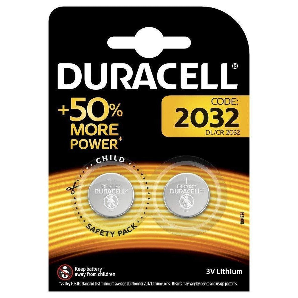 Duracell Specialty 2032 Lithium Coin Battery, 32060, 2 Batteries