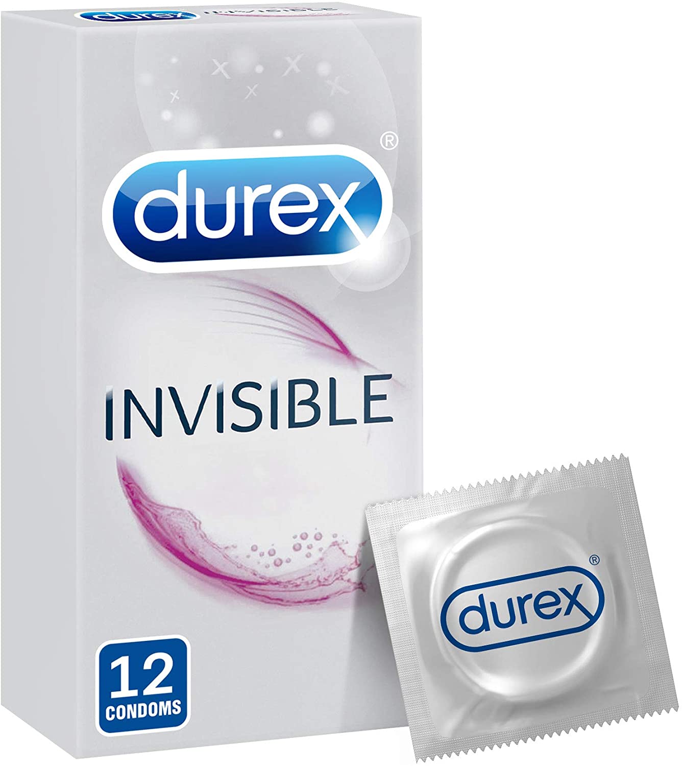Durex Invisible Extra Thin Lubricated Condom - Pack Of 12